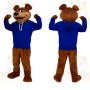 Brown Blue Dog Mascot Costume