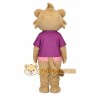 Tan Bear Purple Shirt Pink Skirt Mascot Costume Tan Bear Purple Shirt Pink Skirt Mascot Costume
