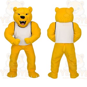 Yellow White Bear Mascot Costume