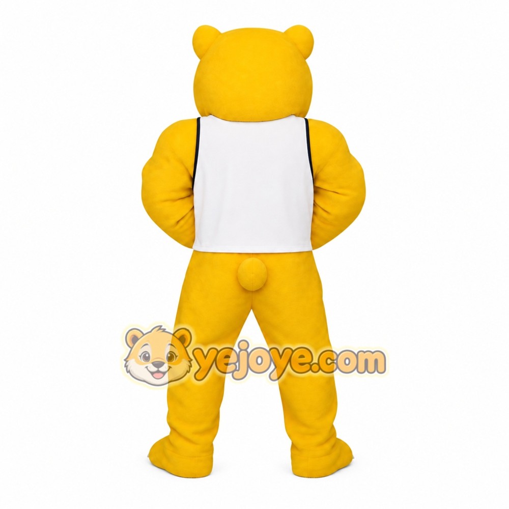 Yellow White Bear Mascot Costume Yellow White Bear Mascot Costume