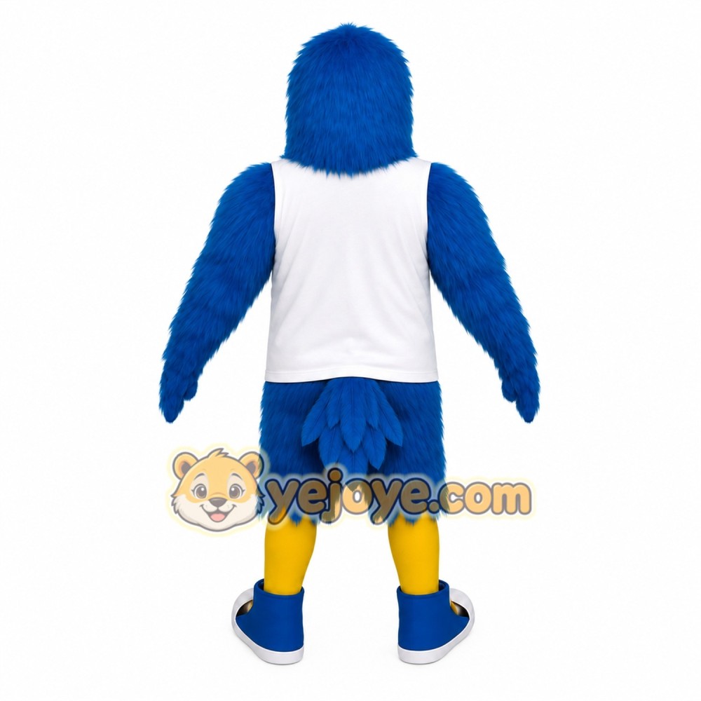 Blue Yellow White Eagle Mascot Costume