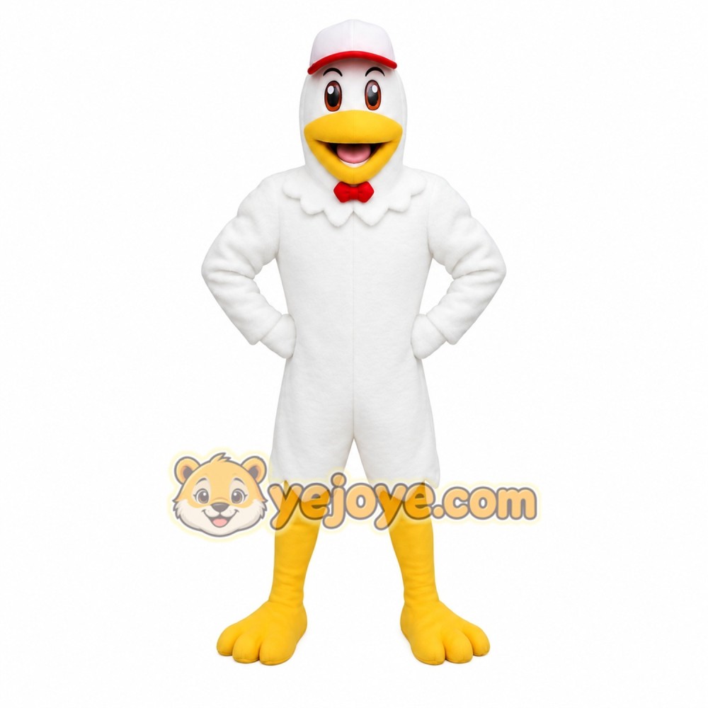 White Yellow Red Chicken Mascot Costume White Yellow Red Chicken Mascot Costume