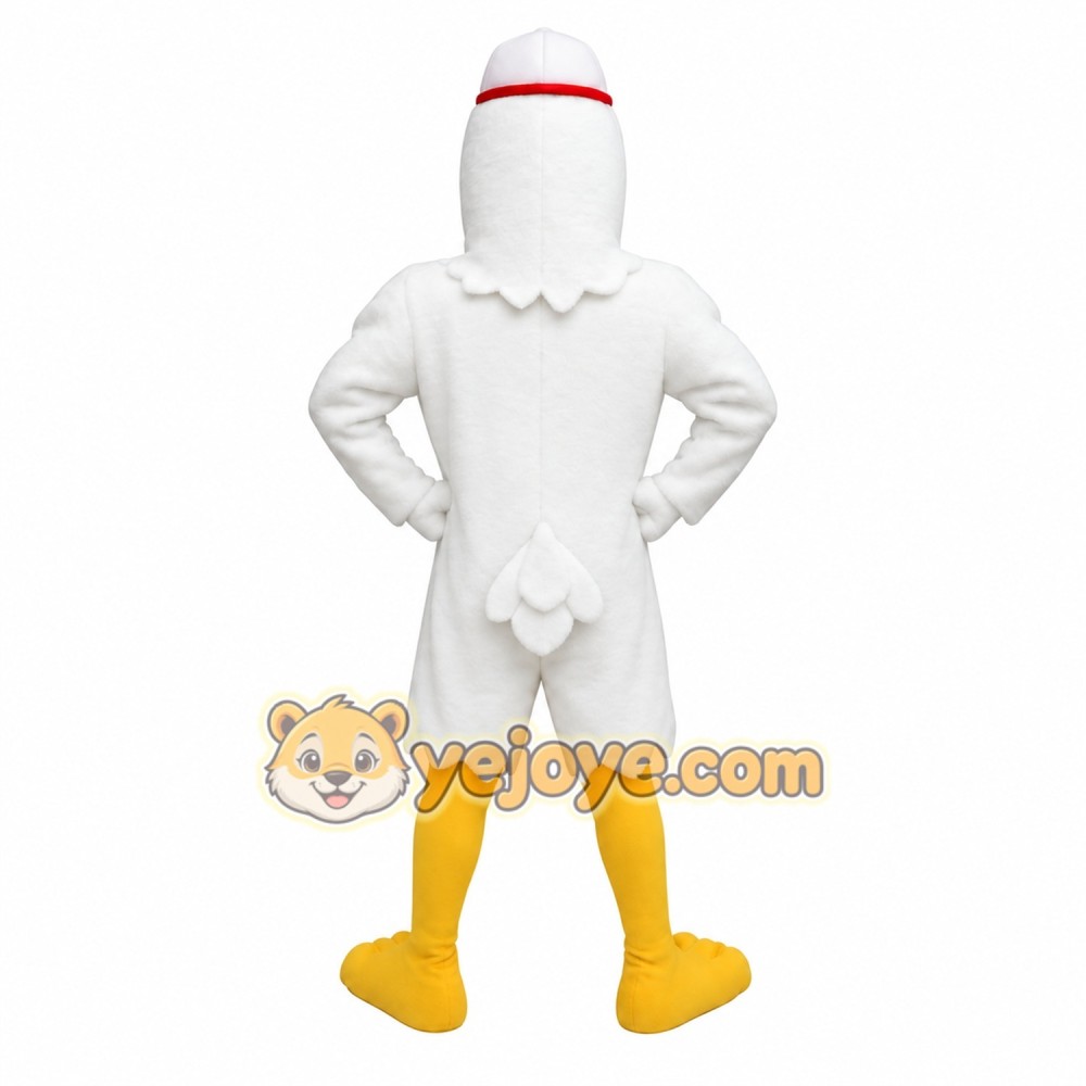 White Yellow Red Chicken Mascot Costume White Yellow Red Chicken Mascot Costume