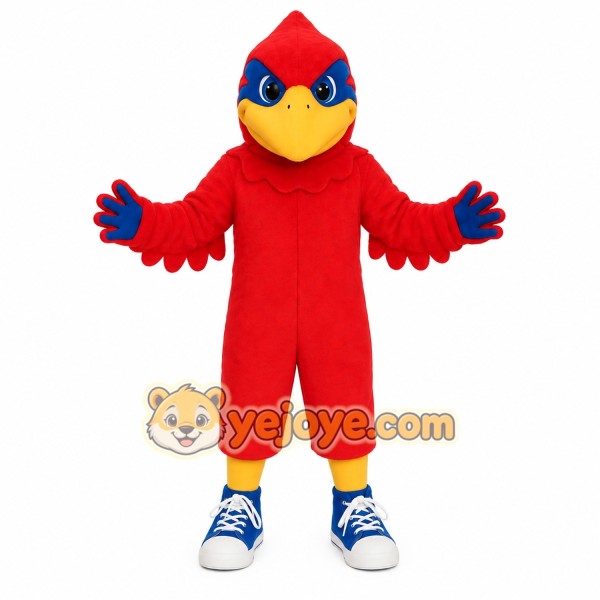Red Blue Yellow Cardinal Bird Mascot Costume