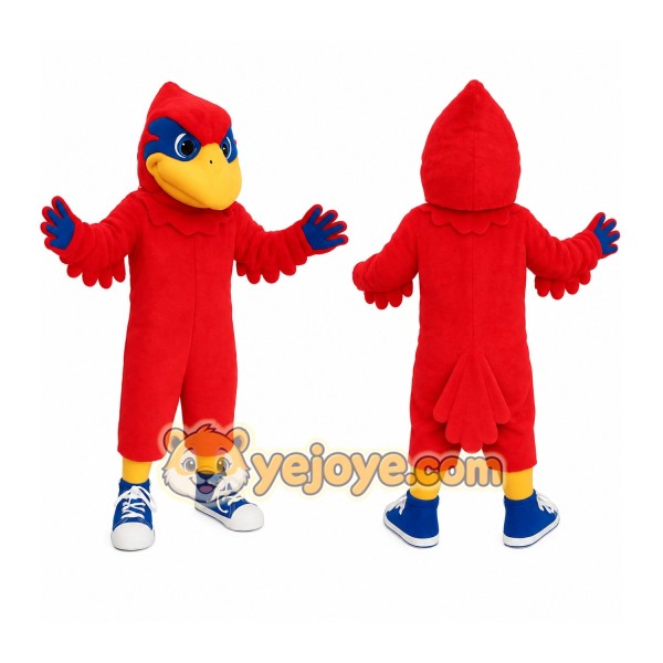 Red Blue Yellow Cardinal Bird Mascot Costume