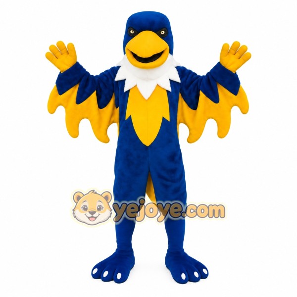 Blue Yellow White Eagle Mascot Costume
