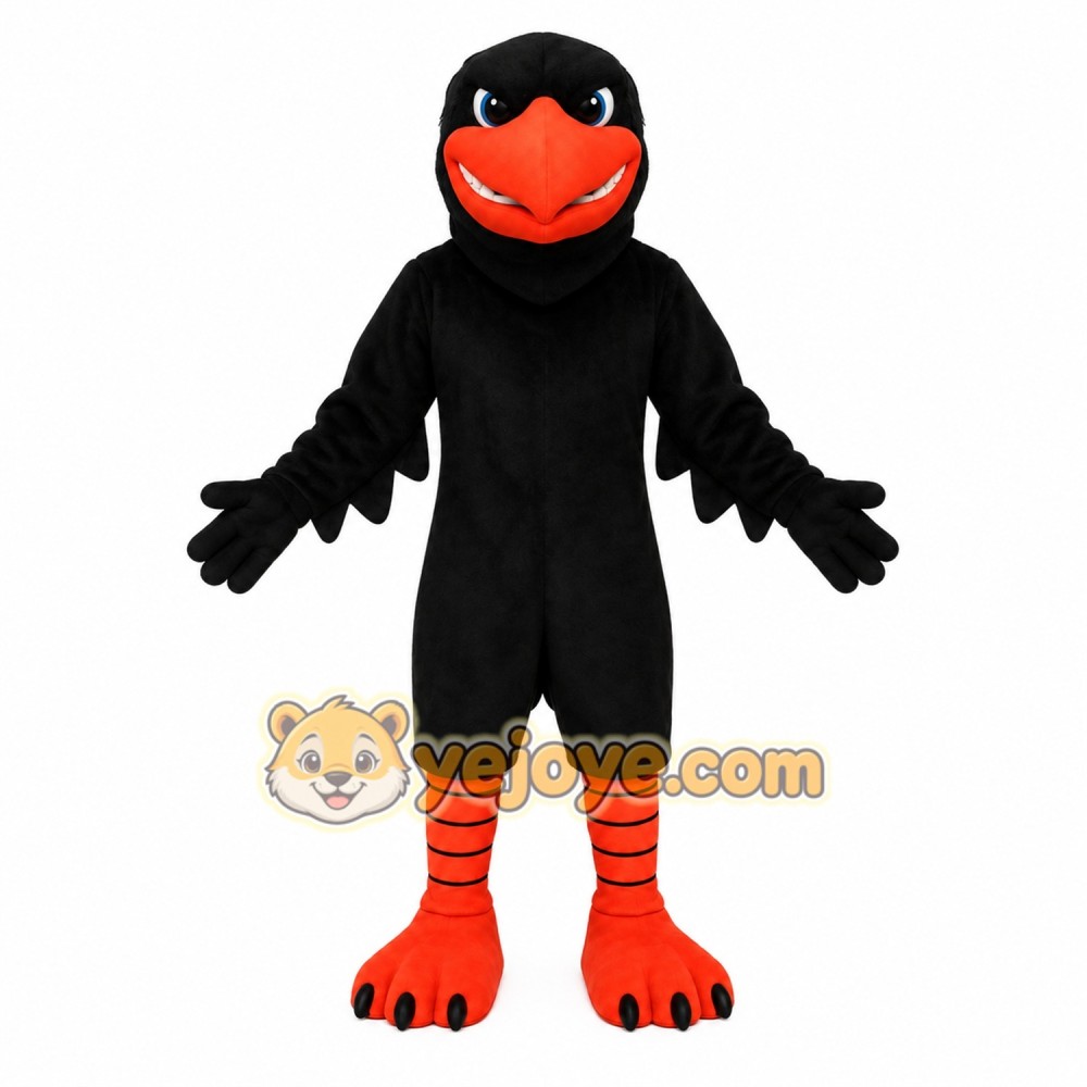 Black Orange Bird Mascot Costume