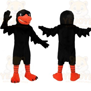 Black Orange Bird Mascot Costume