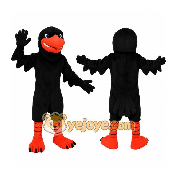 Black Orange Bird Mascot Costume