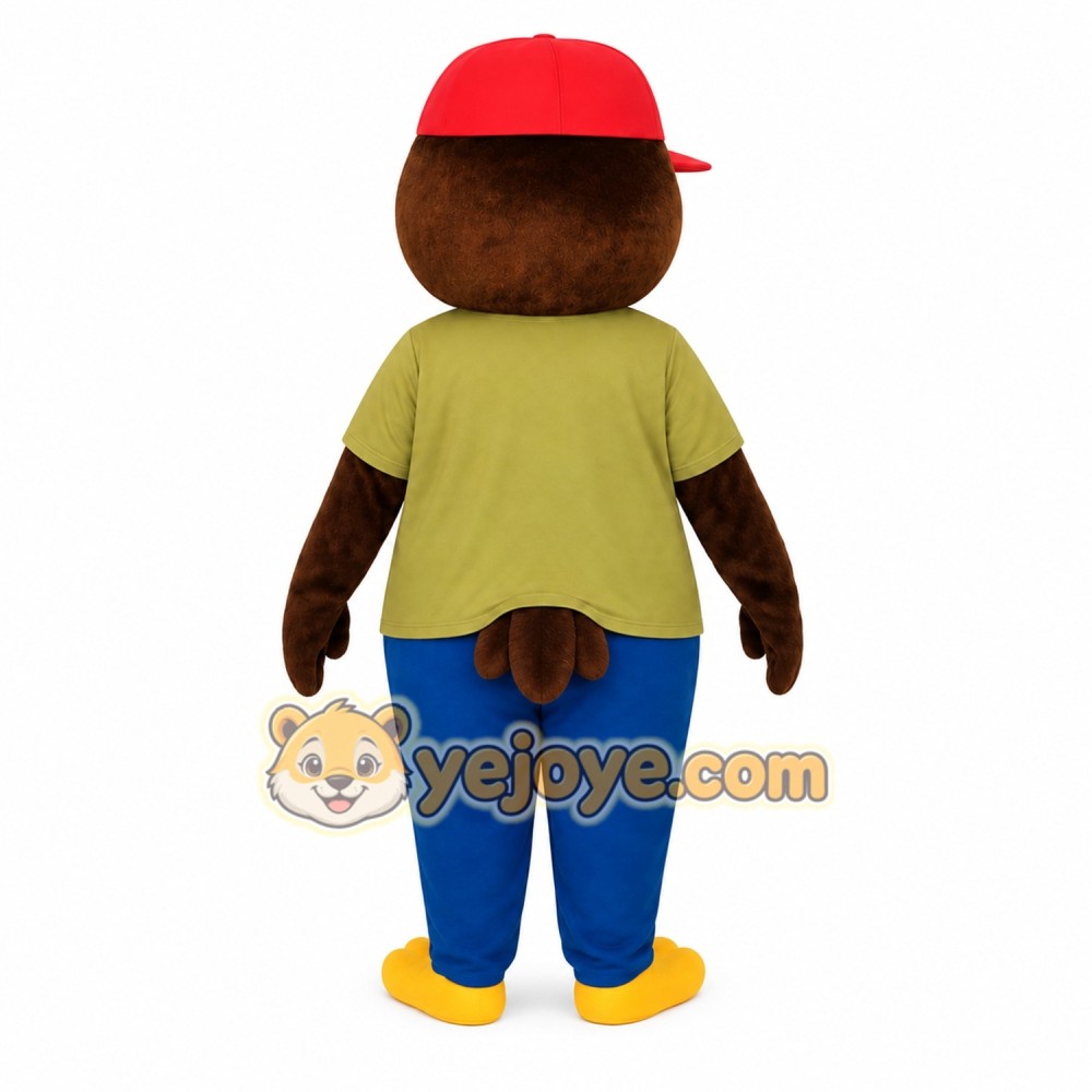 Brown Red Olive Blue Owl Mascot Costume
