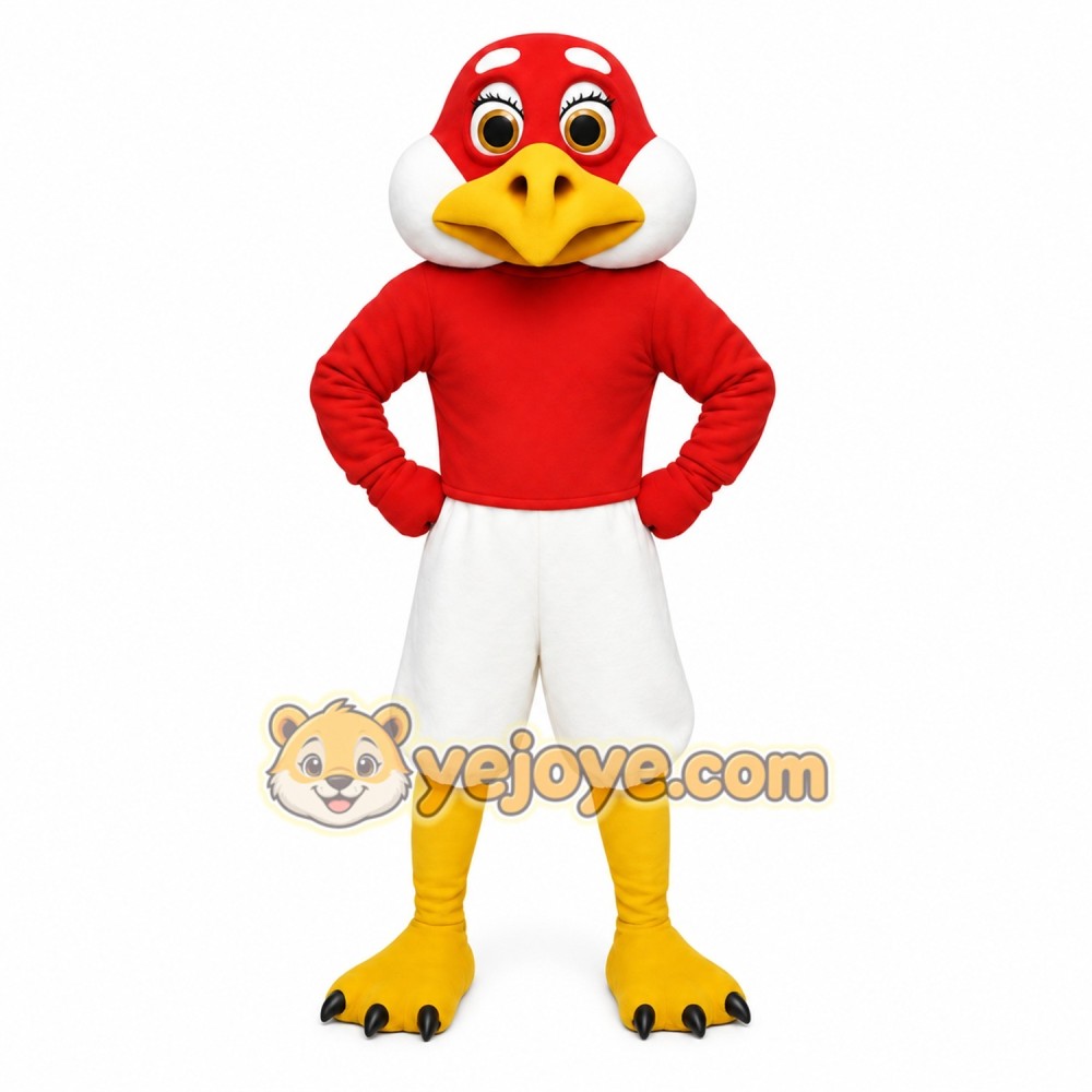 Red White Yellow Bird Mascot Costume Red White Yellow Bird Mascot Costume