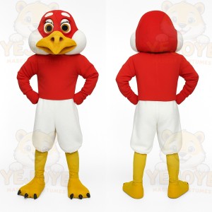 Red White Yellow Bird Mascot Costume
