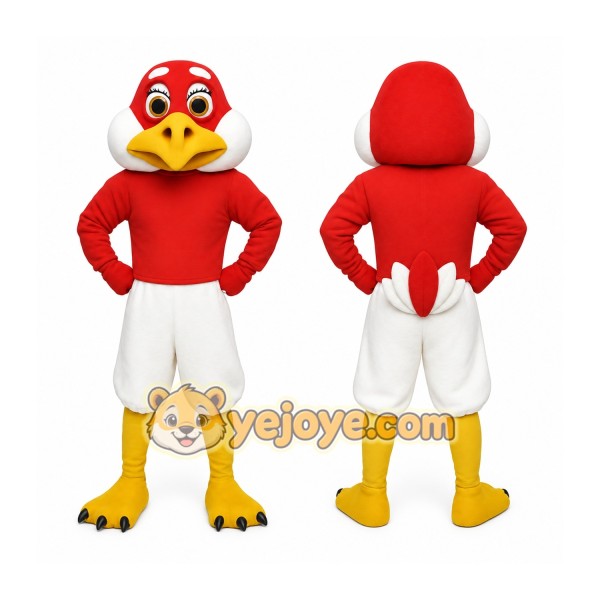 Red White Yellow Bird Mascot Costume