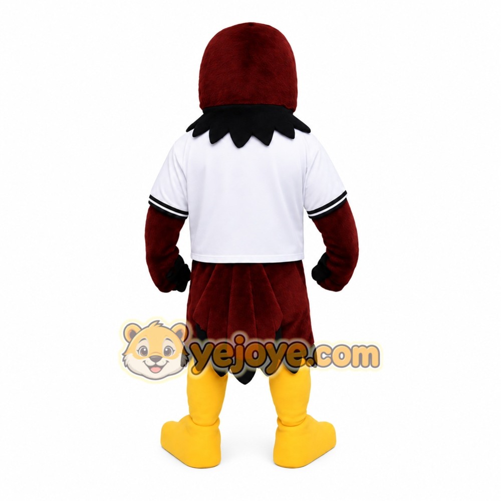 Maroon Yellow White Eagle Mascot Costume Maroon Yellow White Eagle Mascot Costume