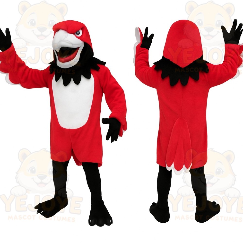 Red Black White Parrot Mascot Costume