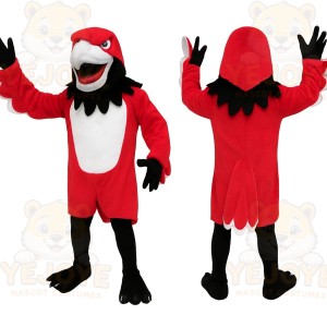 Red Black White Parrot Mascot Costume