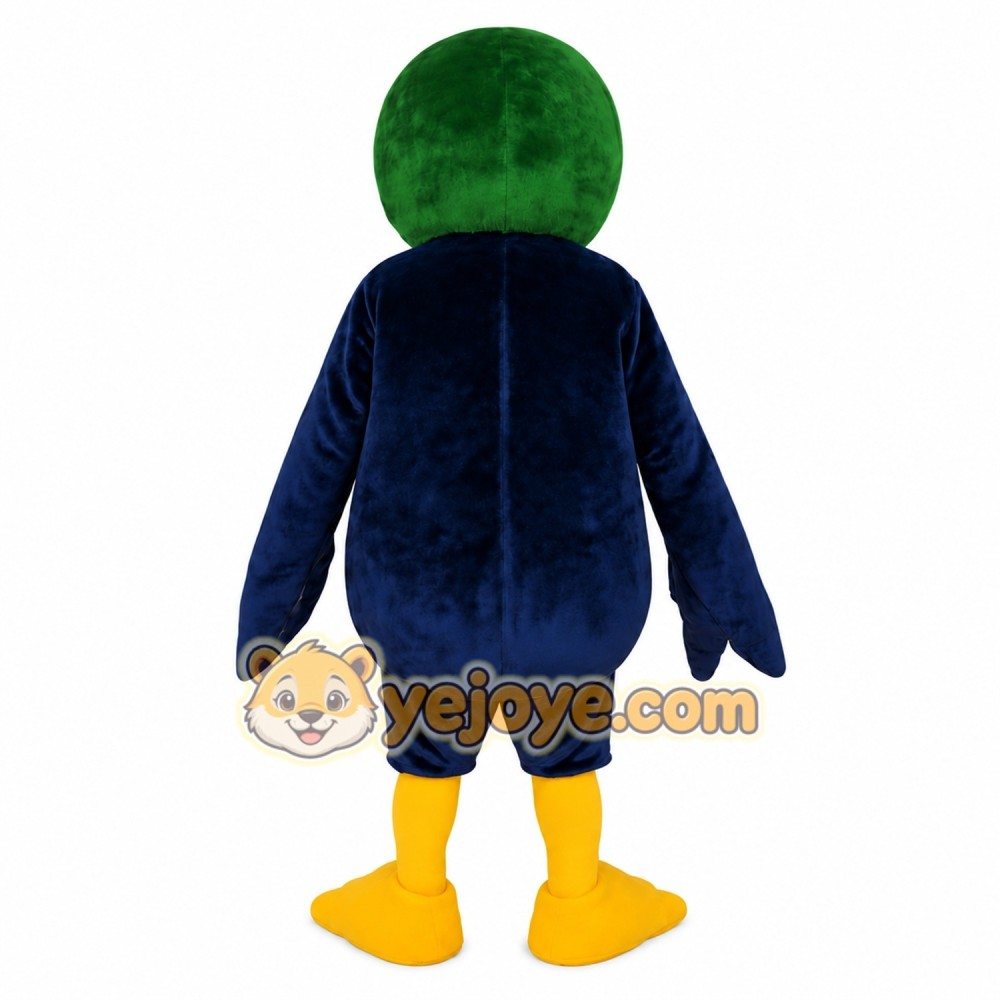 Green Navy Yellow Duck Mascot Costume Green Navy Yellow Duck Mascot Costume
