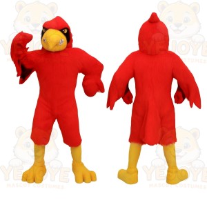 Red Yellow Cardinal Bird Mascot Costume