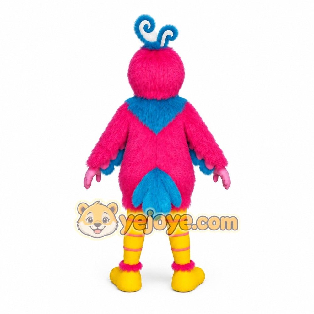 Pink Blue Yellow Tropical Bird Mascot Costume Pink Blue Yellow Tropical Bird Mascot Costume