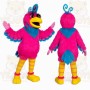 Pink Blue Yellow Tropical Bird Mascot Costume