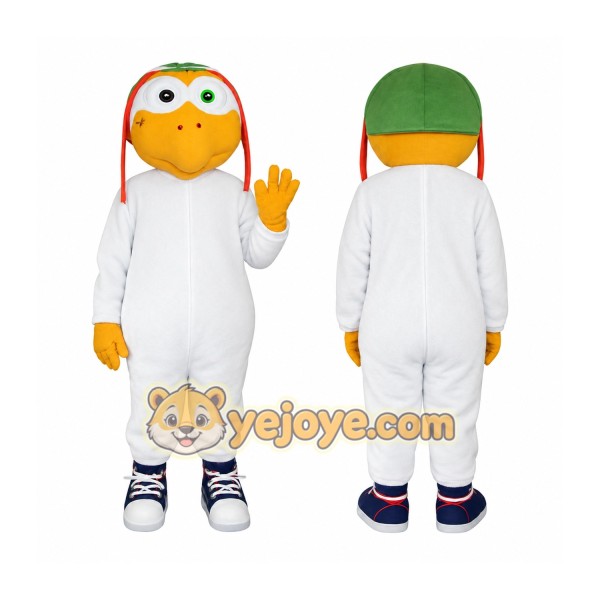 White Yellow Green Turtle Mascot Costume