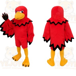 Red Yellow Black Cardinal Mascot Costume