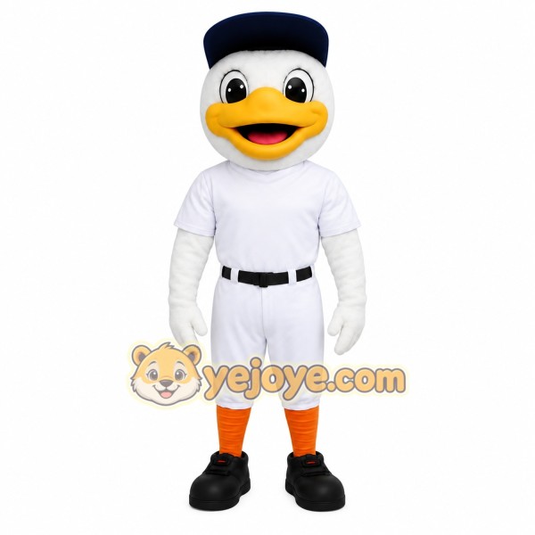 White Yellow Baseball Duck Mascot Costume White Yellow Baseball Duck Mascot Costume