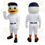 White Yellow Baseball Duck Mascot Costume