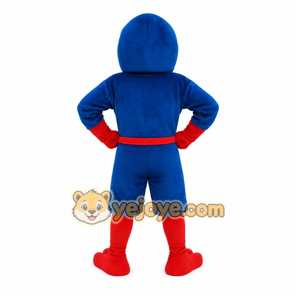Blue Red Superhero Bird Mascot Costume Blue Red Superhero Bird Mascot Costume