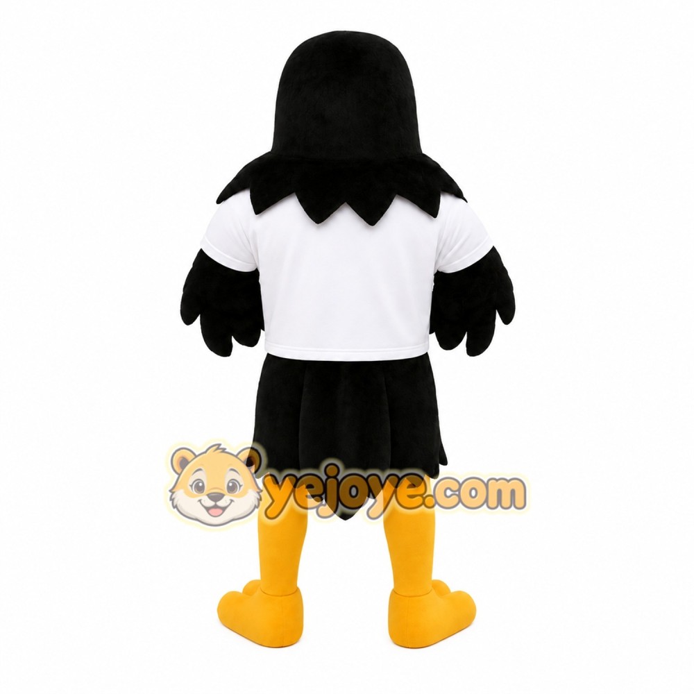 Black Yellow White Eagle Mascot Costume