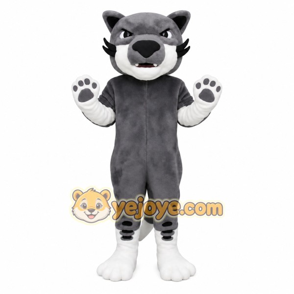 Gray White Cat Mascot Costume Gray White Cat Mascot Costume