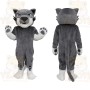 Gray White Cat Mascot Costume