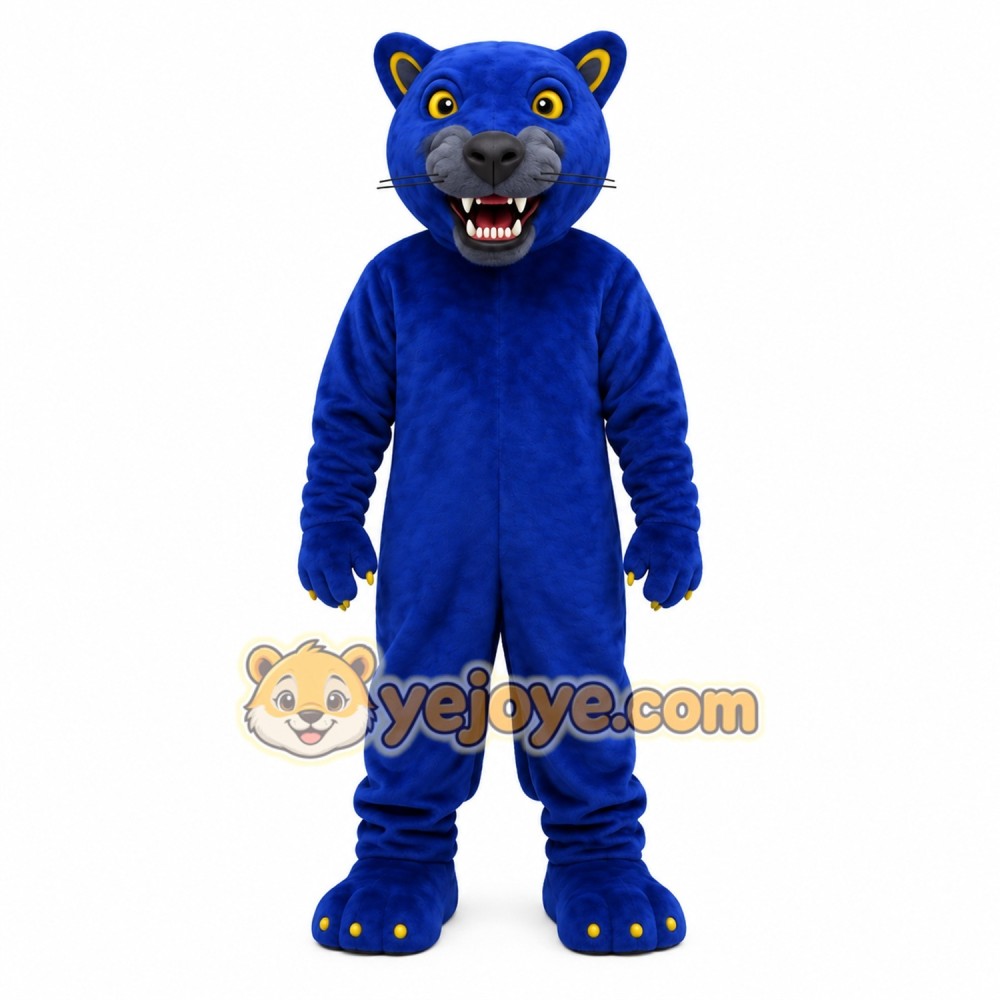 Blue Panther Mascot Costume Blue Panther Mascot Costume