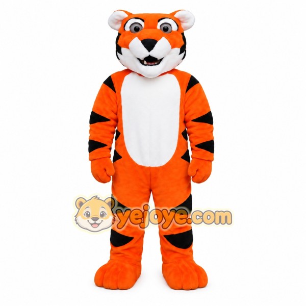 Orange Black White Tiger Mascot Costume