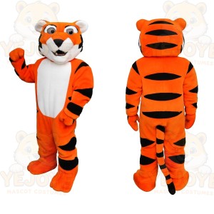 Orange Black White Tiger Mascot Costume