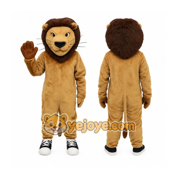 Tan Brown Lion Mascot Costume