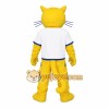 Yellow White Blue Wildcat Mascot Costume Yellow White Blue Wildcat Mascot Costume