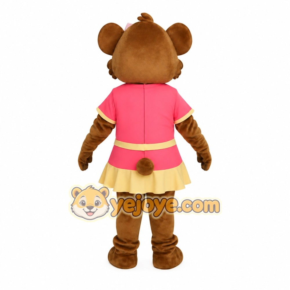 Brown Pink Yellow Lioness Mascot Costume Brown Pink Yellow Lioness Mascot Costume