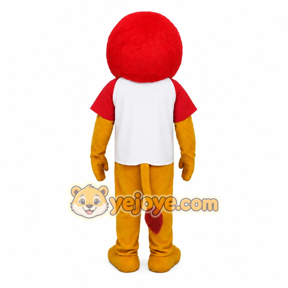 Red Yellow White Lion Mascot Costume Red Yellow White Lion Mascot Costume