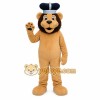 Tan Brown Navy Lion Mascot Costume Tan Brown Navy Lion Mascot Costume