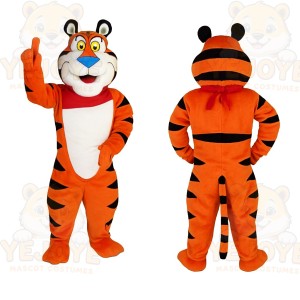 Orange Black Tiger Mascot Costume