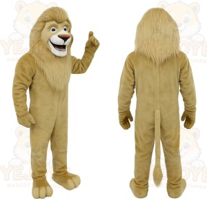 Tan Lion Mascot Costume
