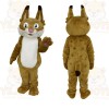Tan White Spotted Lynx Cat Mascot Costume