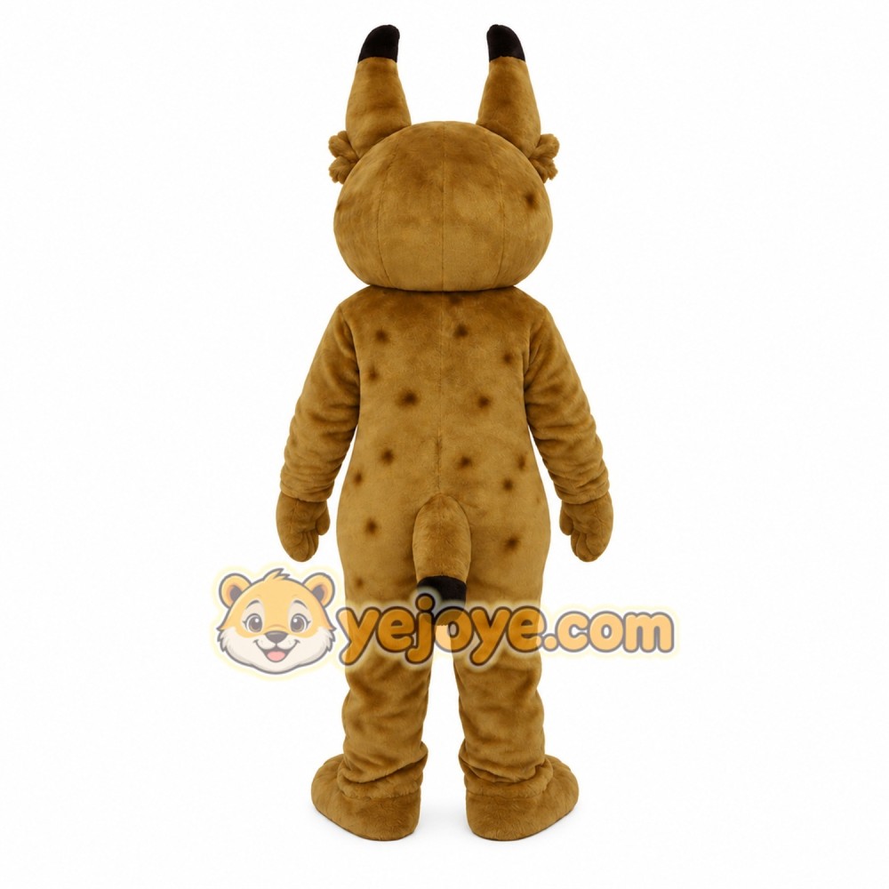 Tan White Spotted Lynx Cat Mascot Costume
