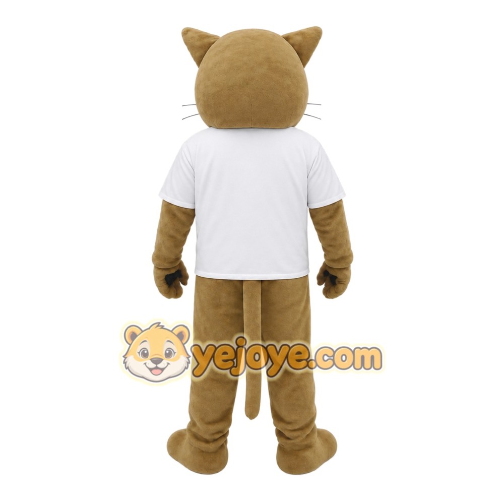 Tan White Cougar Mascot Costume Tan White Cougar Mascot Costume