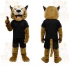 Tan Black Spotted Lynx Mascot Costume