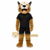 Tan Black Spotted Lynx Mascot Costume
