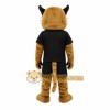 Tan Black Spotted Lynx Mascot Costume