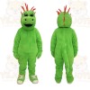 Green Dragon With Red Spikes Mascot Costume