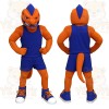 Orange Blue Dinosaur Mascot Costume